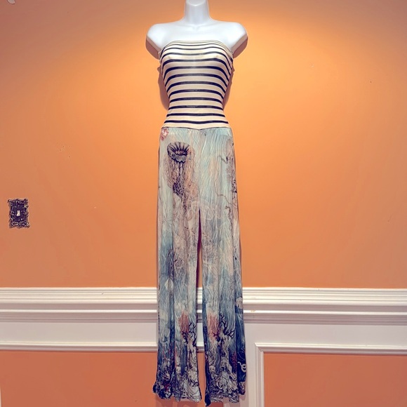 Jean Paul Gaultier Pants - Jean Paul Gautier Jellyfish Jumpsuit, Small Hole  On Lower Leg, Barely Noticable